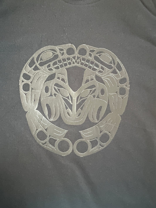 Wolf Black on Black - Premium  from Northwest Coast Native Apparel/John P Wilson Haisla - Just $26! Shop now at Northwest Coast Native Apparel/John P Wilson Haisla