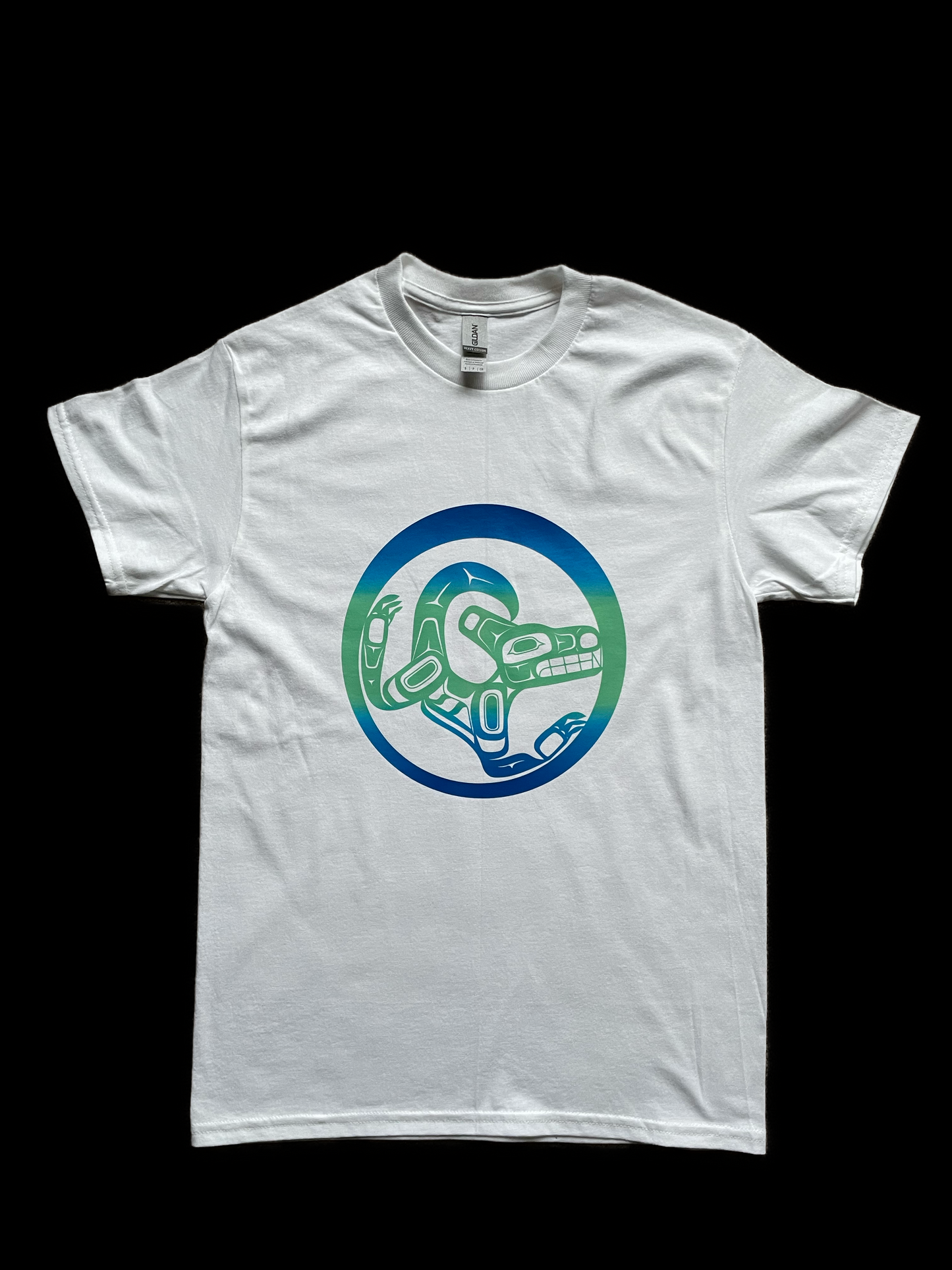 Wolf Tshirt white - Premium from Northwest Coast Native Apparel/John P Wilson Haisla - Just $26! Shop now at Northwest Coast Native Apparel/John P Wilson Haisla