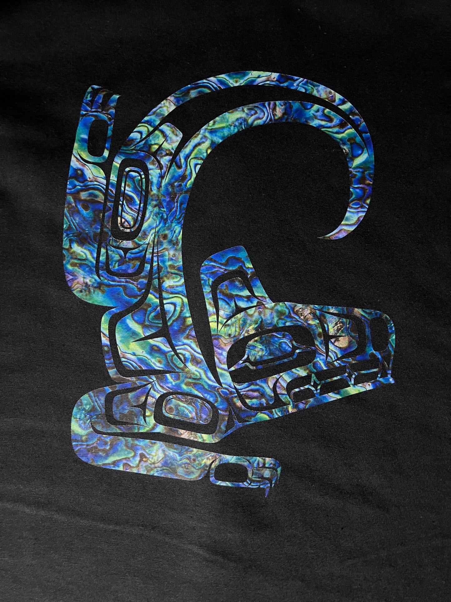 LH Wolf Abalone - Premium from Northwest Coast Native Apparel/John P Wilson Haisla - Just $26! Shop now at Northwest Coast Native Apparel/John P Wilson Haisla