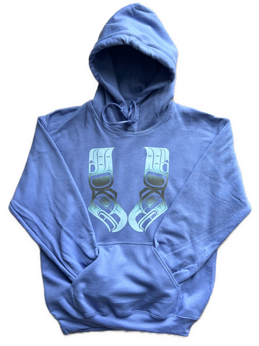 Eagle Hoodie Violet - Premium  from Northwest Coast Native Apparel/John P Wilson Haisla - Just $50! Shop now at Northwest Coast Native Apparel/John P Wilson Haisla