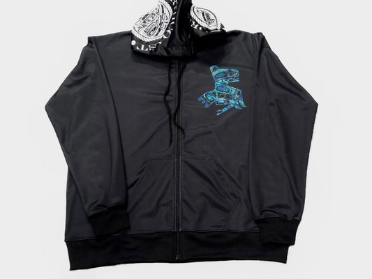 Lloyd Raven Zip Hoodie - Premium  from Northwest Coast Native Apparel/John P Wilson Haisla - Just $100! Shop now at Northwest Coast Native Apparel/John P Wilson Haisla