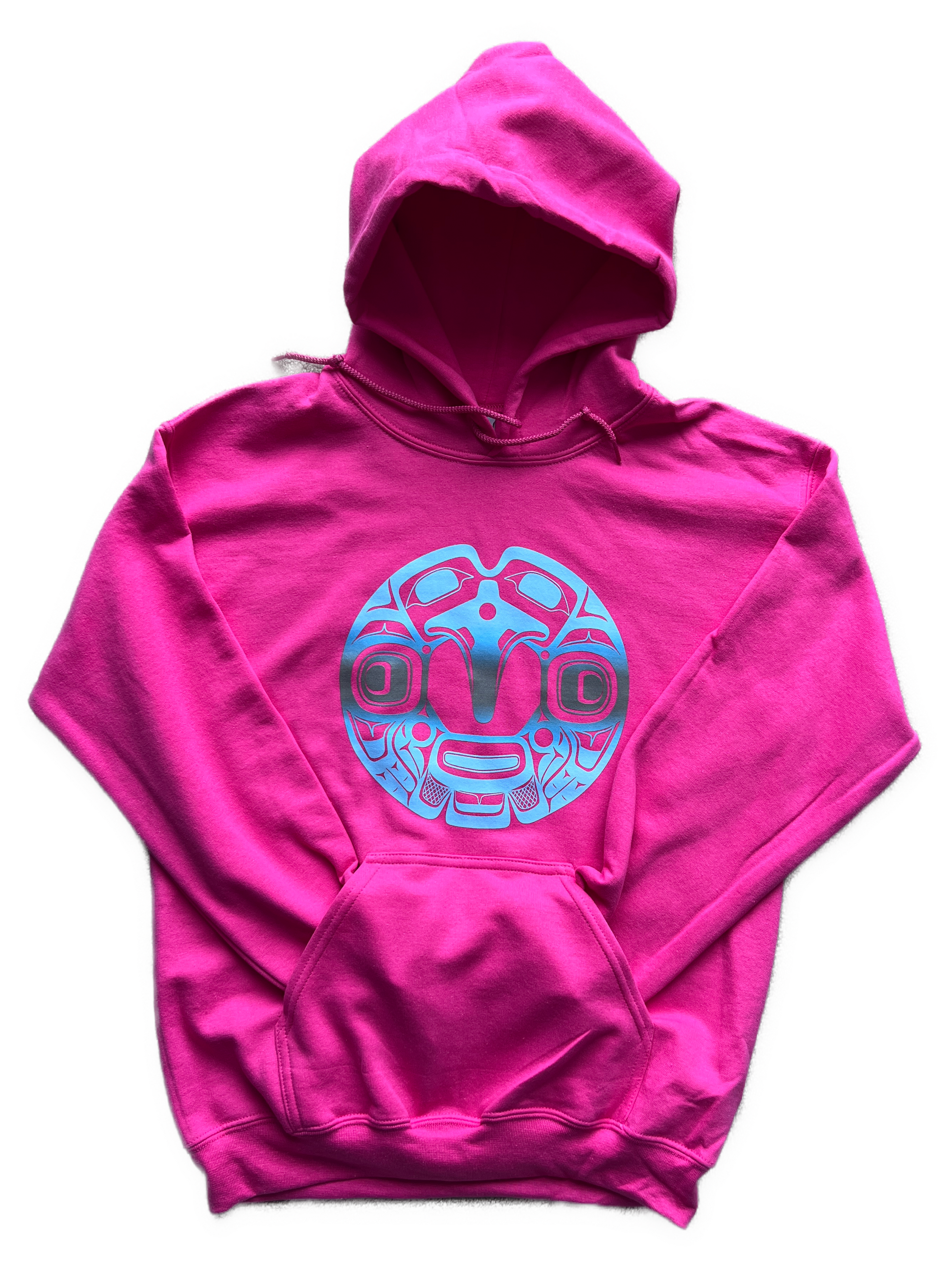 Raven Hoodie Heliconia - Premium  from Northwest Coast Native Apparel/John P Wilson Haisla - Just $50! Shop now at Northwest Coast Native Apparel/John P Wilson Haisla