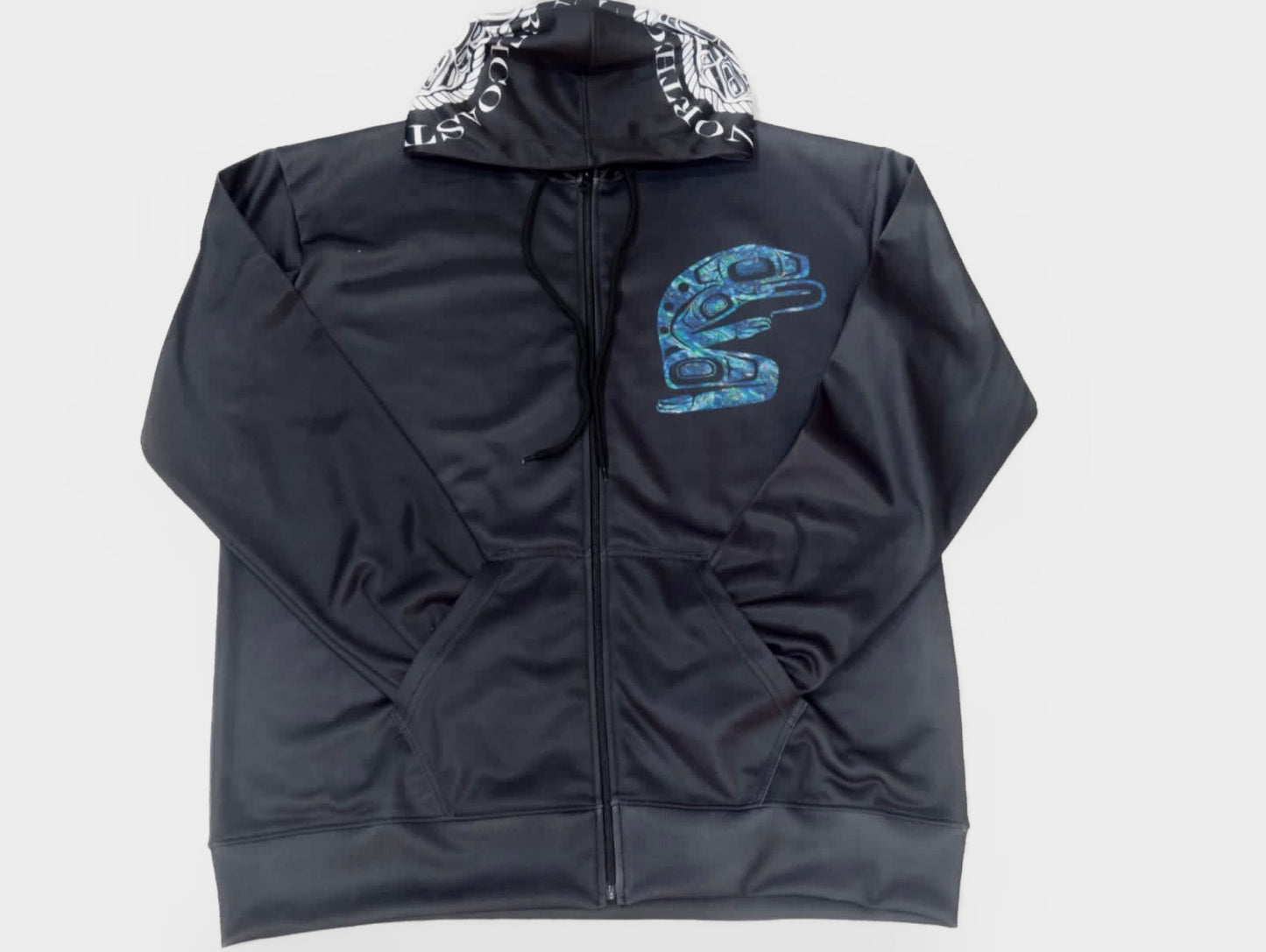 Lloyd Frog Zip Hoodie - Premium  from Northwest Coast Native Apparel/John P Wilson Haisla - Just $100! Shop now at Northwest Coast Native Apparel/John P Wilson Haisla