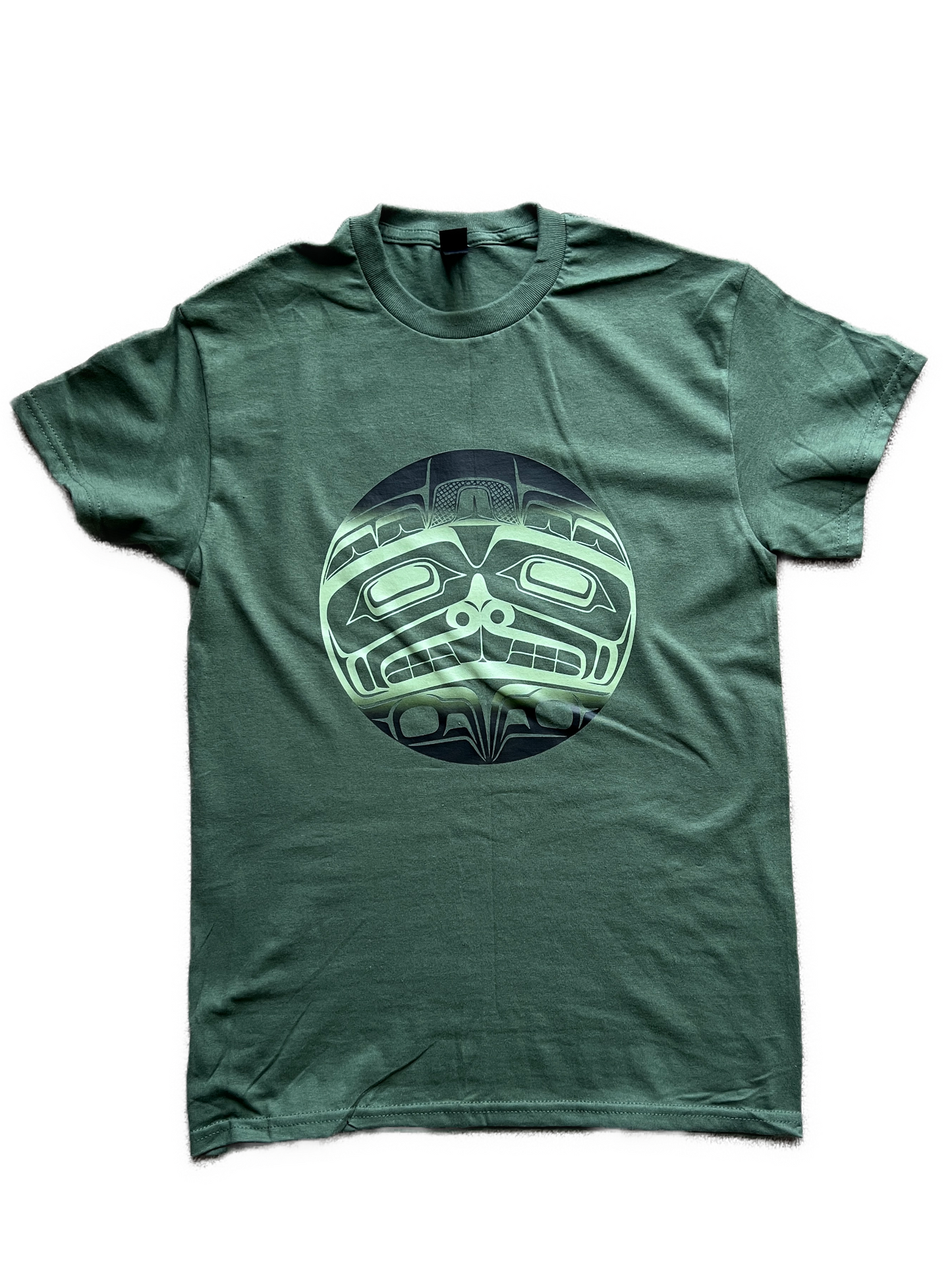 Beaver Tshirt Military Green - Premium  from Northwest Coast Native Apparel/John P Wilson Haisla - Just $26! Shop now at Northwest Coast Native Apparel/John P Wilson Haisla