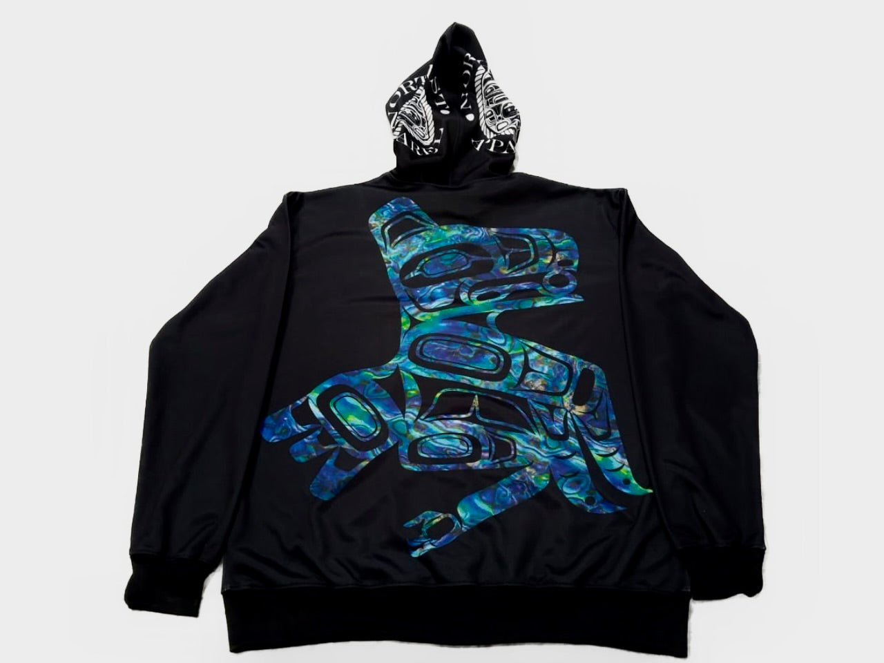 Lloyd Raven Zip Hoodie - Premium  from Northwest Coast Native Apparel/John P Wilson Haisla - Just $100! Shop now at Northwest Coast Native Apparel/John P Wilson Haisla