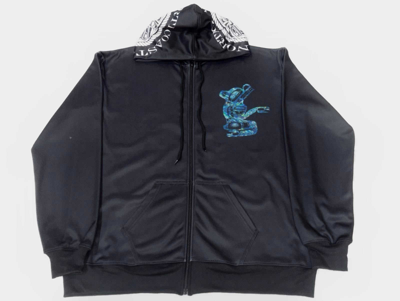 Lloyd Bear Zip Hoodie - Premium  from Northwest Coast Native Apparel/John P Wilson Haisla - Just $100! Shop now at Northwest Coast Native Apparel/John P Wilson Haisla