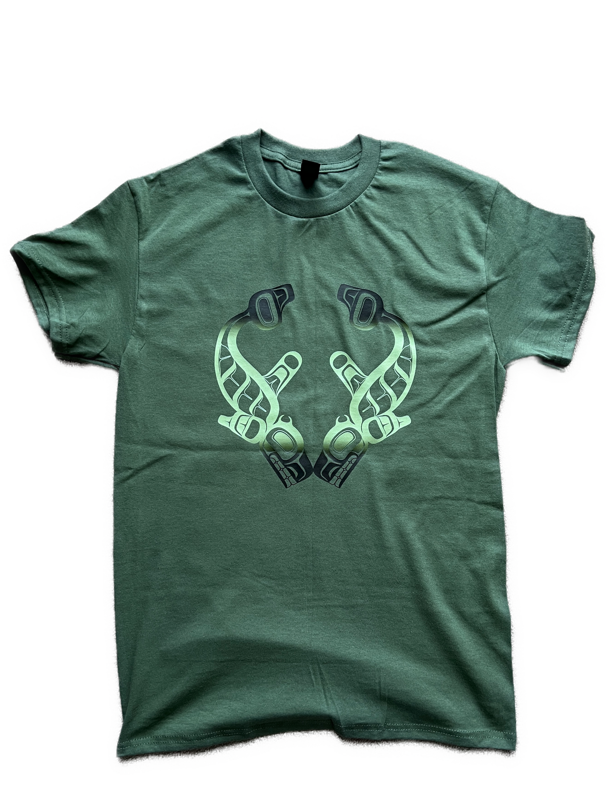 Killerwhale Tshirt Military Green - Premium  from Northwest Coast Native Apparel/John P Wilson Haisla - Just $26! Shop now at Northwest Coast Native Apparel/John P Wilson Haisla