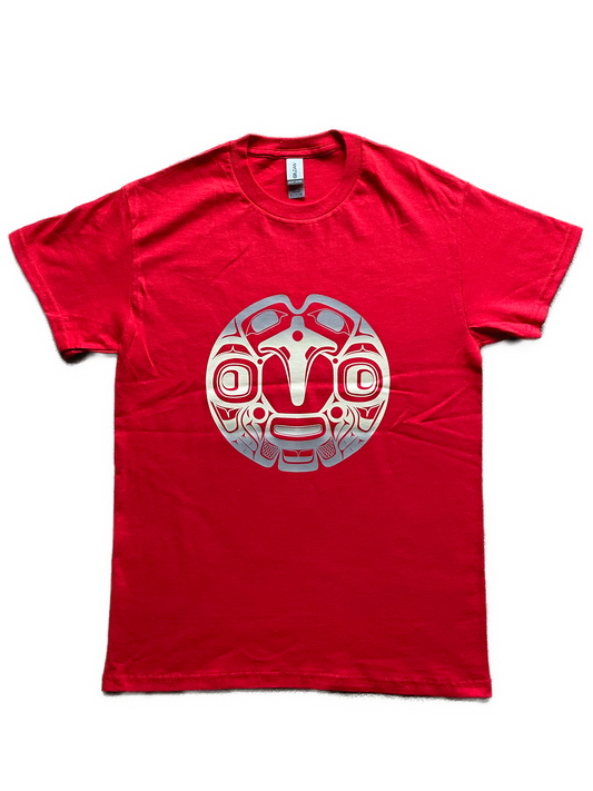 Raven Tshirt Red - Premium  from Northwest Coast Native Apparel/John P Wilson Haisla - Just $26! Shop now at Northwest Coast Native Apparel/John P Wilson Haisla