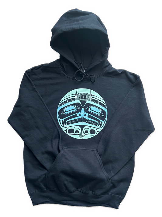 Beaver Hoodie Black - Premium  from Northwest Coast Native Apparel/John P Wilson Haisla - Just $50! Shop now at Northwest Coast Native Apparel/John P Wilson Haisla