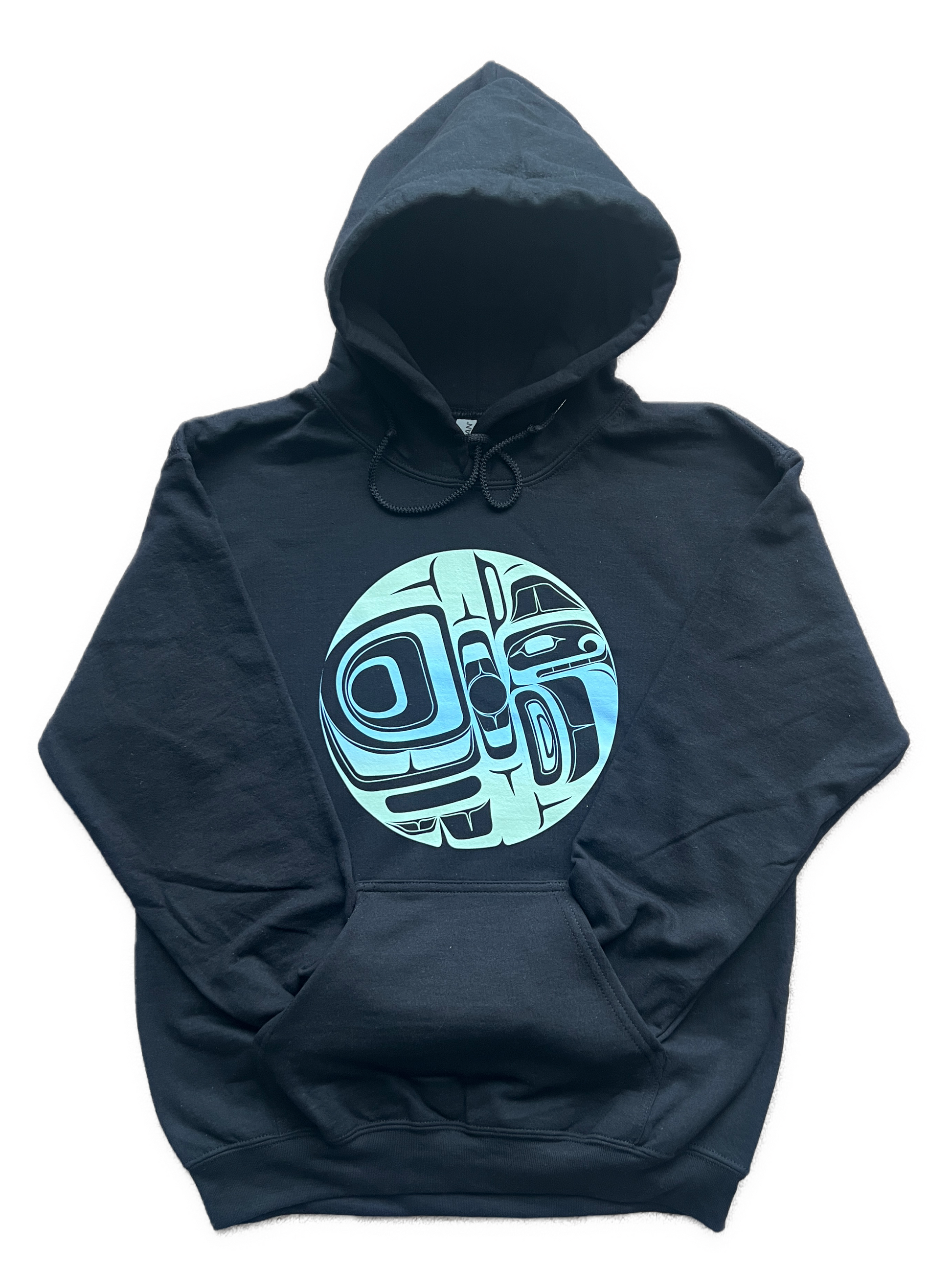 Killerwhale Hoodie Black - Premium  from Northwest Coast Native Apparel/John P Wilson Haisla - Just $50! Shop now at Northwest Coast Native Apparel/John P Wilson Haisla