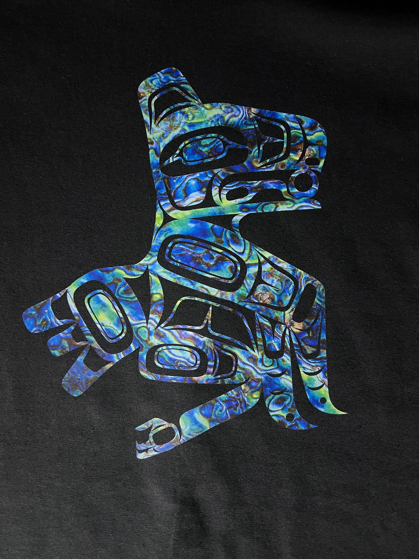 LH Raven Abalone - Premium  from Northwest Coast Native Apparel/John P Wilson Haisla - Just $26! Shop now at Northwest Coast Native Apparel/John P Wilson Haisla