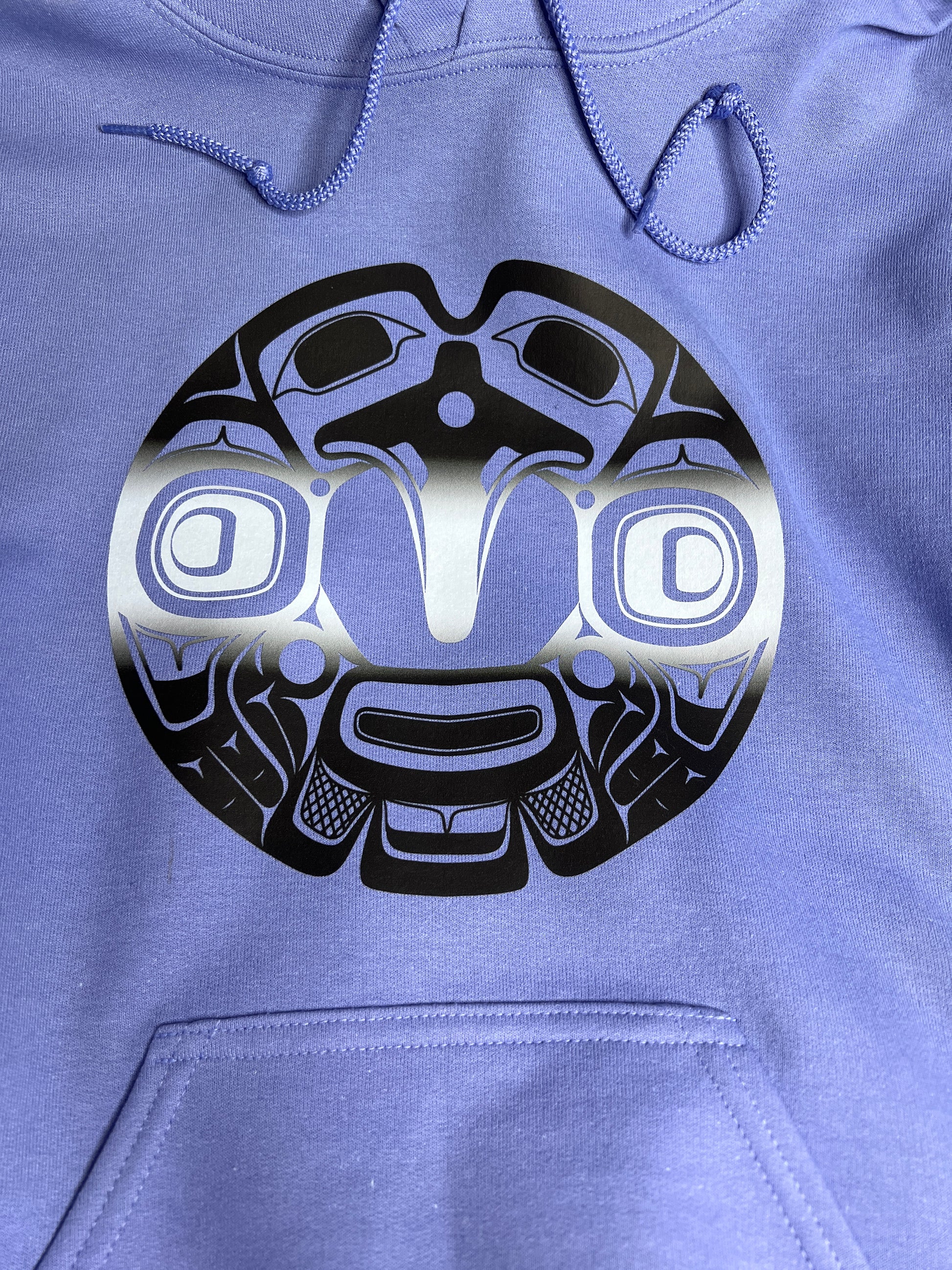 Violet Raven pullover hoodie - Premium  from Northwest Coast Native Apparel/John P Wilson Haisla - Just $50! Shop now at Northwest Coast Native Apparel/John P Wilson Haisla