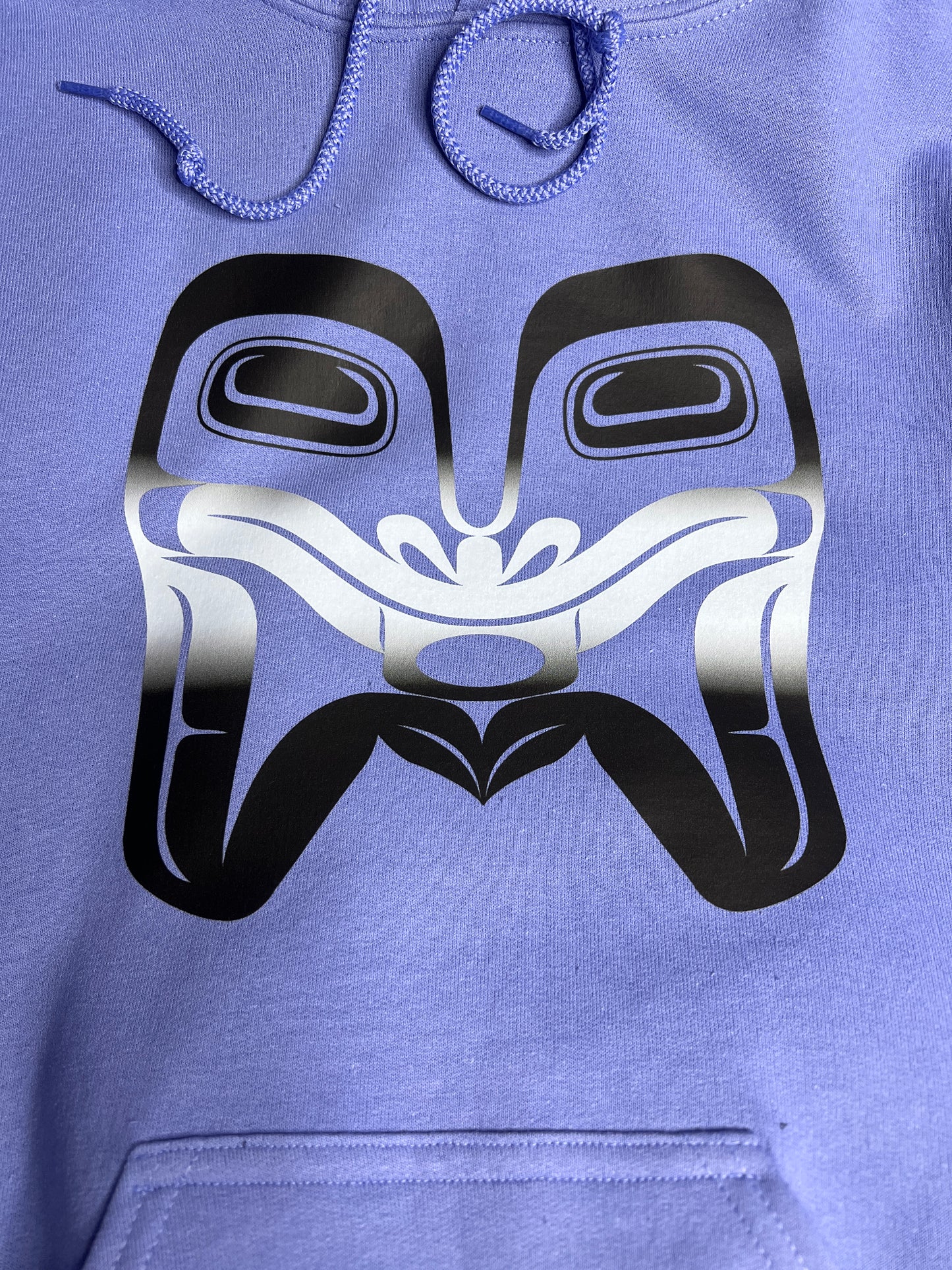 Violet Frog pullover hoodie - Premium  from Northwest Coast Native Apparel/John P Wilson Haisla - Just $50! Shop now at Northwest Coast Native Apparel/John P Wilson Haisla